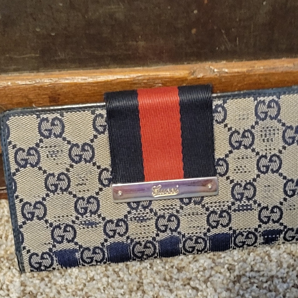 Gucci Navy Leather Wallet